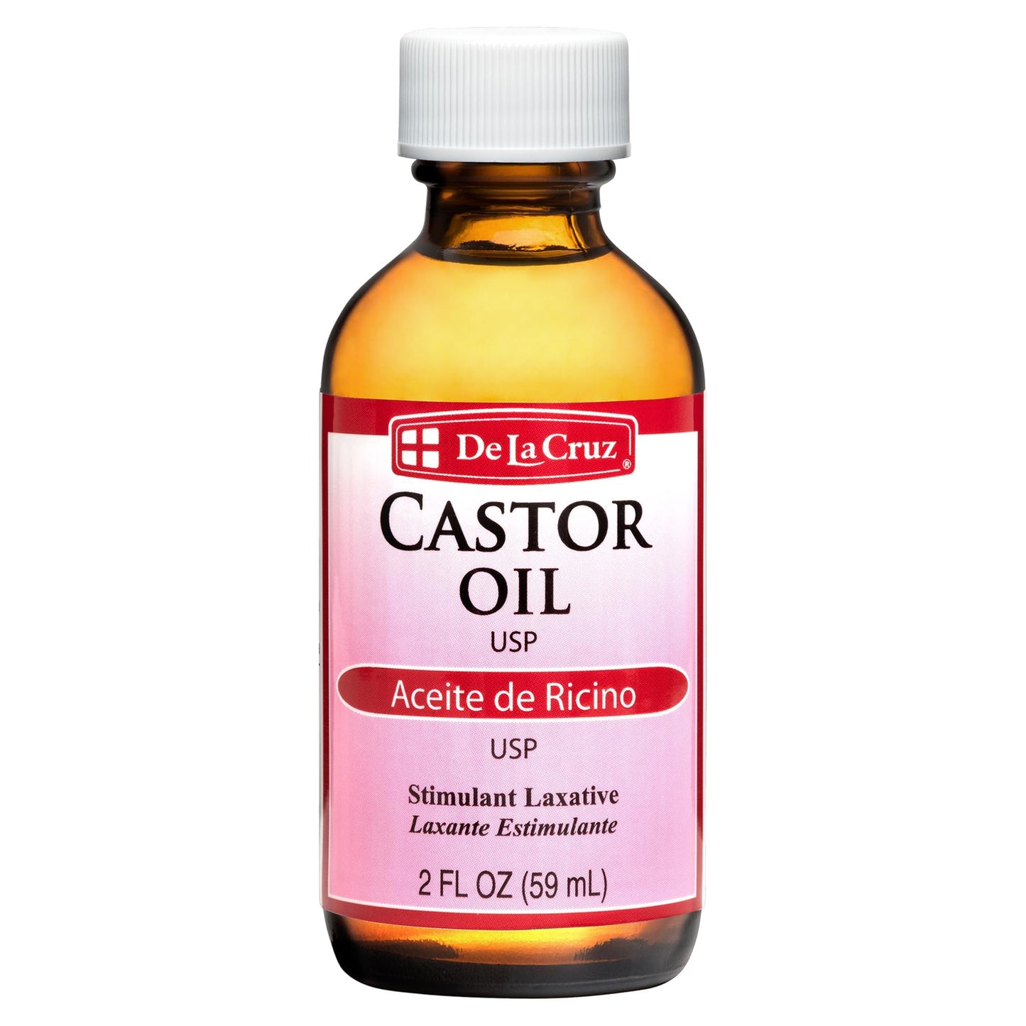 De La Cruz Castor Oil - 100% Pure Castor Oil for Hair, Skin, Eyelashes, and Eyebrows, Glass Bottle - USP Grade, 2 FL OZ Beauty & Personal Care De La Cruz