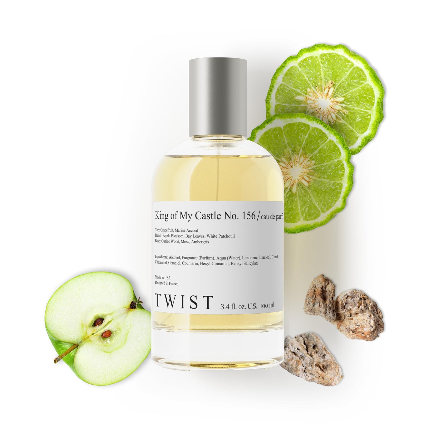 Twist King of My Castle No. 156 - Eau De Parfum Inspired by Ras. Hawas, Long-Lasting Perfume For Men, Ambergris & Apple, Vegan, Clean Ingredients Beauty & Personal Care HOUSE OF TWIST