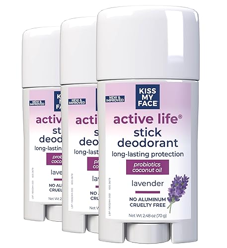 Kiss My Face Active Life Deodorant Contains Naturally Derived Ingredients, 72 Hour Odor Control | Deodorant for Women and Men, Aluminum Free Beauty & Personal Care Kiss My Face