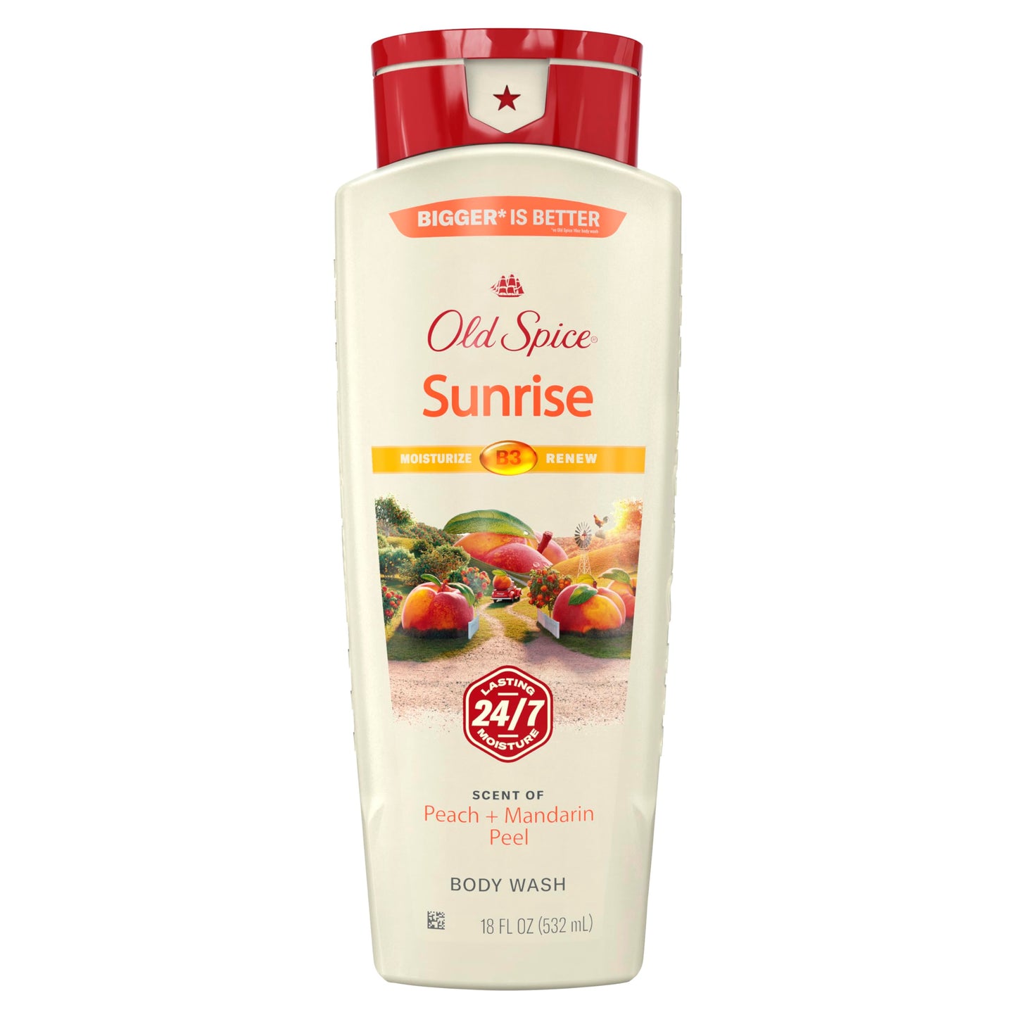 Old Spice Cleansing Body Wash for Men, 24/7 Shower Fresh with Lasting Scent, Moisturize & Renew, Gentle on Skin, Vitamin B3, Sunrise with Peach + Beauty & Personal Care Old Spice