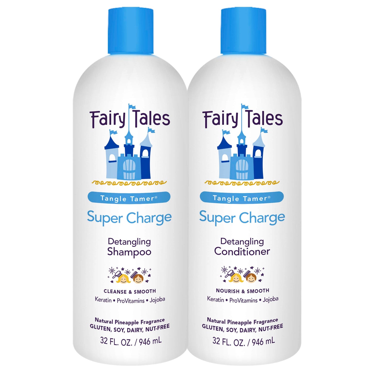 Fairy Tales Tangle Tamer Detangling Shampoo and Conditioner for Kids - Ultra Moisturizing and Anti Frizz Protection - Paraben Free, Sulfate Free - 32 Beauty & Personal Care Fairy Tales