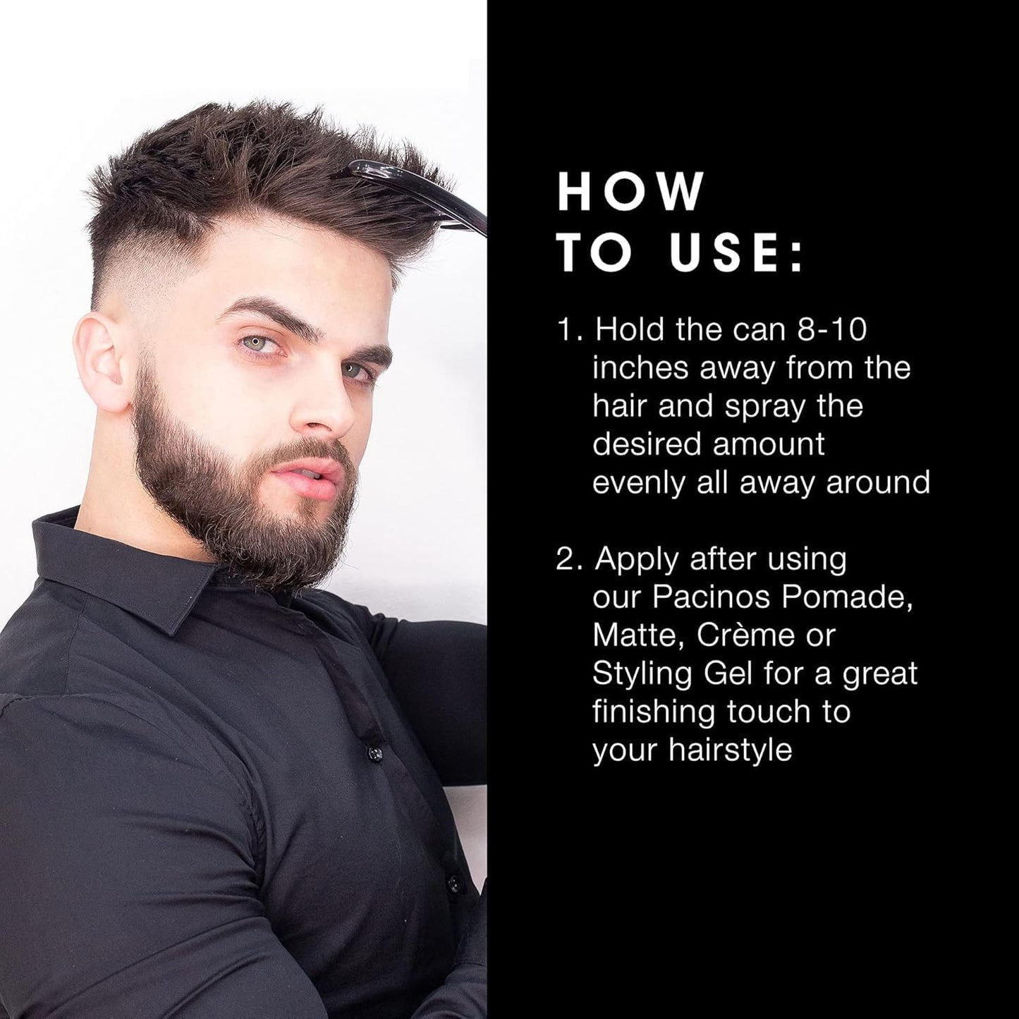Pacinos Final Touch Hairspray - Anti-Frizz, Firm Hold, Flexible, Fast Drying and Flake Free Aerosol - Add Volume, Texture and Strength to your Beauty & Personal Care Pacinos