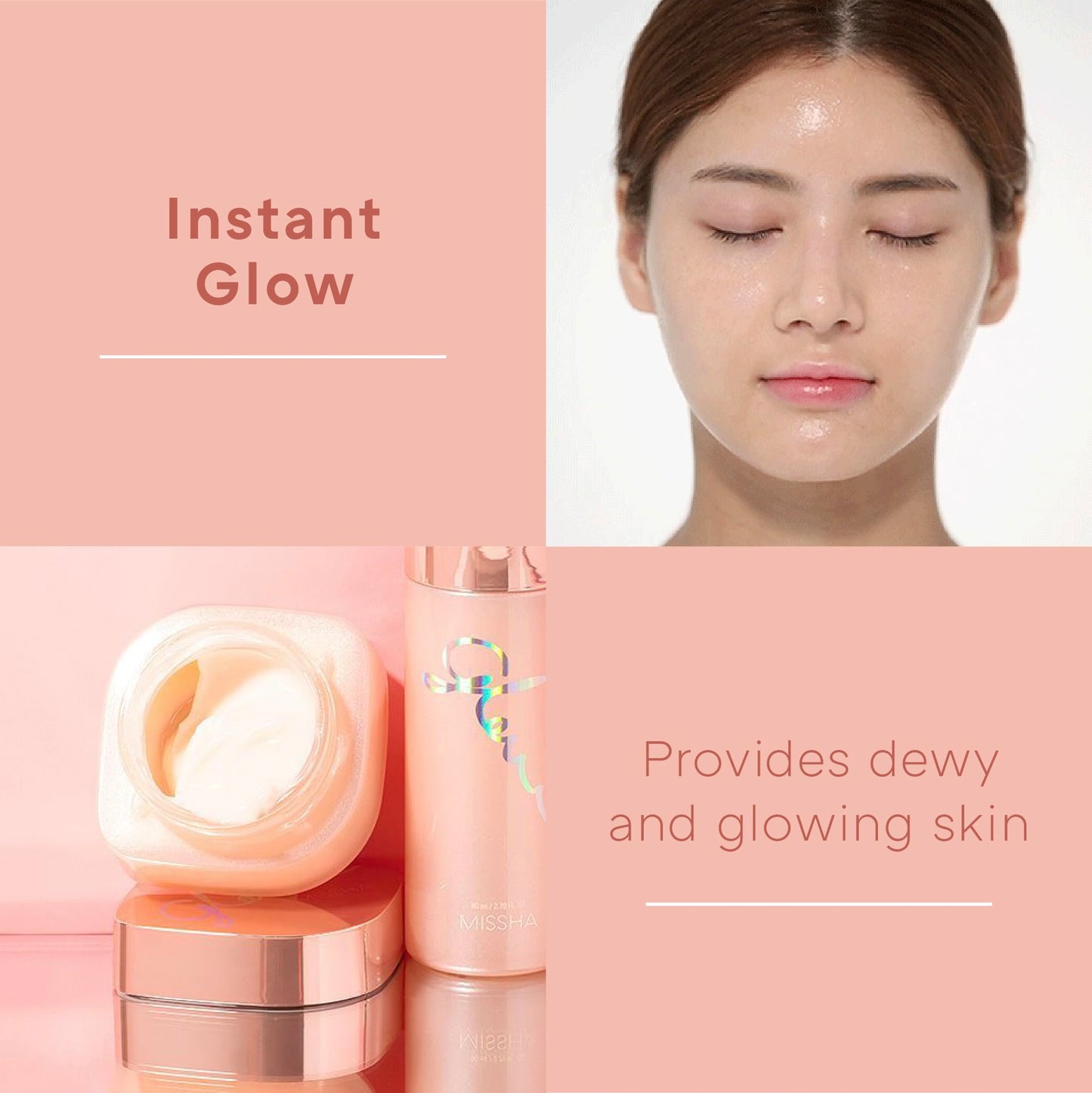 MISSHA Glow Skin Balm 1.69 fl oz/ 50ml 4-in-1 Primer, Moisturizing Cream, Morning Pack, Luminizing Cream for a Flawless Natural Glow, Glass Skin Beauty & Personal Care MISSHA