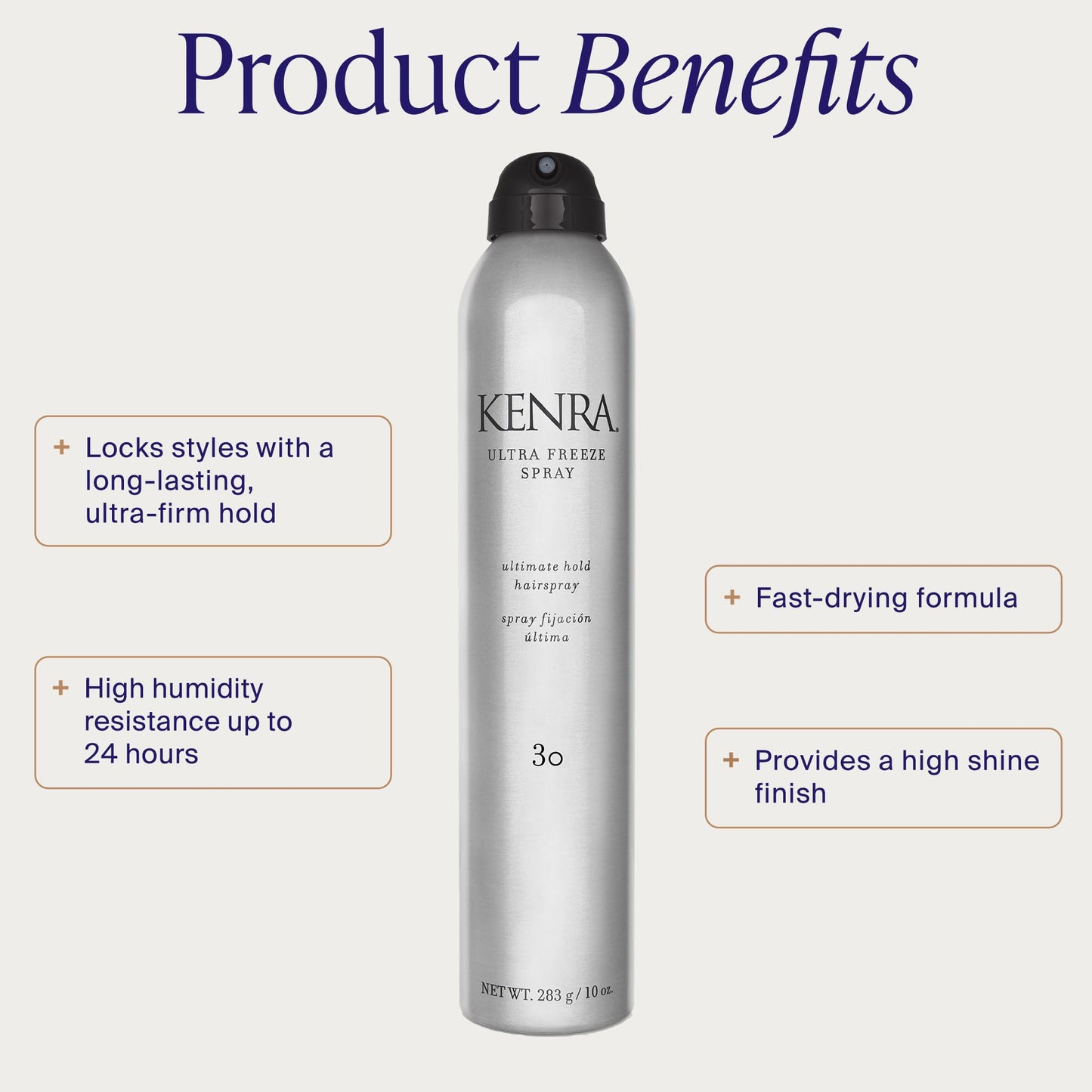 Kenra Ultra Freeze Spray 30 | Ultimate Hold Hairspray | Long-Lasting, Ultra-Firm Hold | Fast-Drying Formula | Provides Humidity Resistance | High Beauty and Personal Care Kenra