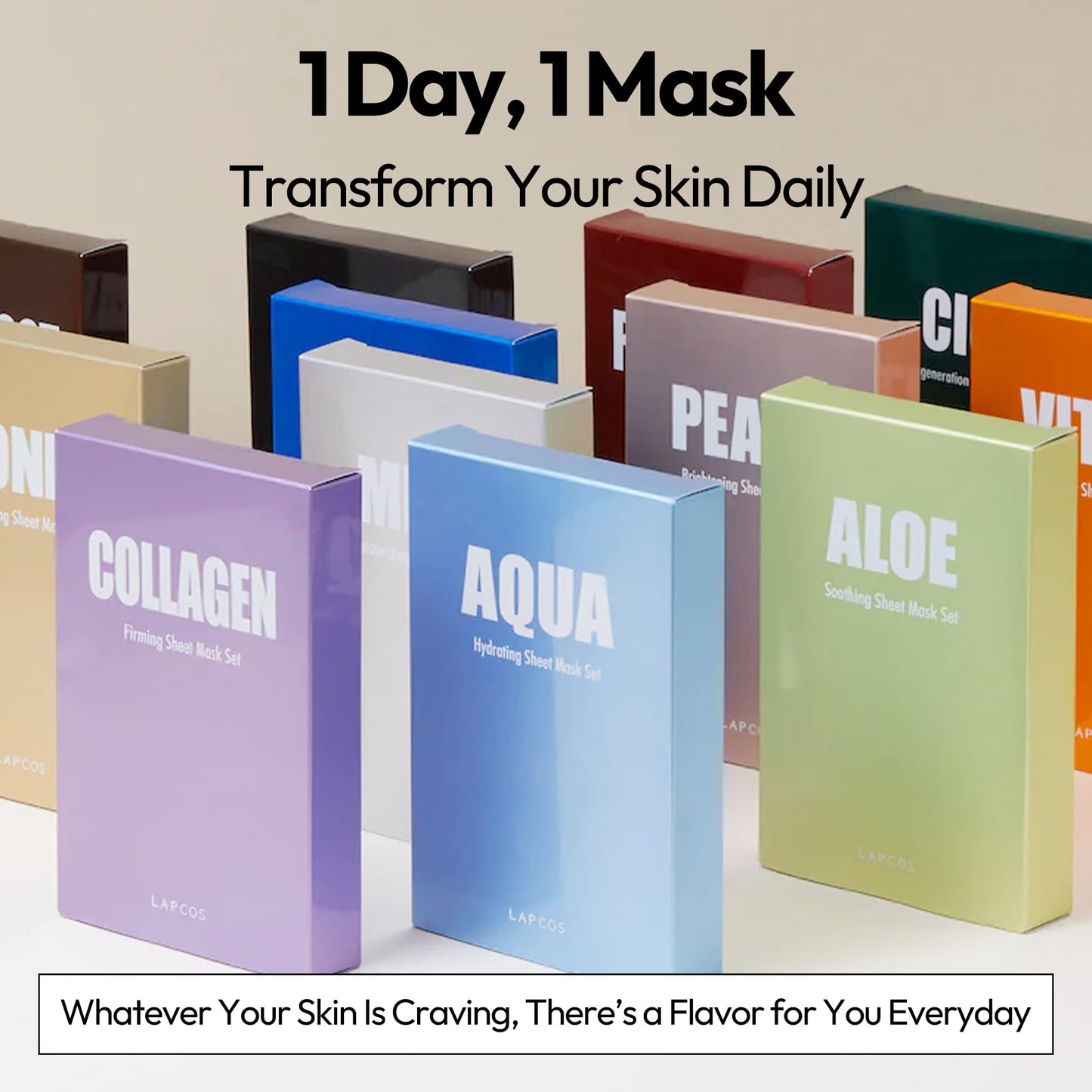 LAPCOS Milk Sheet Mask, Moisturizing Daily Face Mask to Replenish and Restore Dry Skin, Korean Beauty Favorite, 5-Pack Beauty & Personal Care LAPCOS
