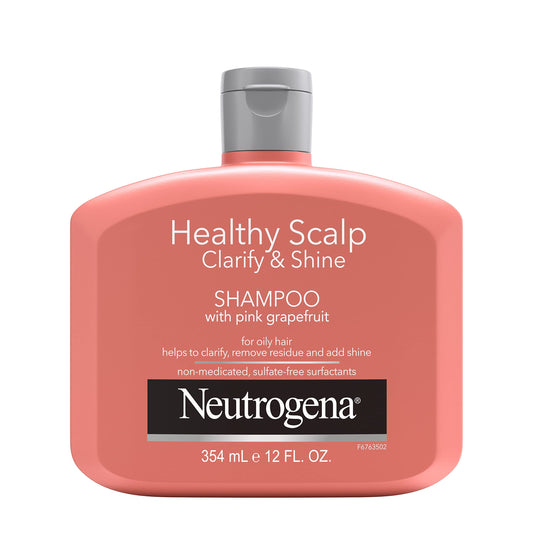 Neutrogena Exfoliating Healthy Scalp Clarifying Shampoo for Oily Hair & Scalp, Pink Grapefruit pH-Balanced Anti-Residue Formula Adds Shine, Sulfate Beauty & Personal Care Neutrogena
