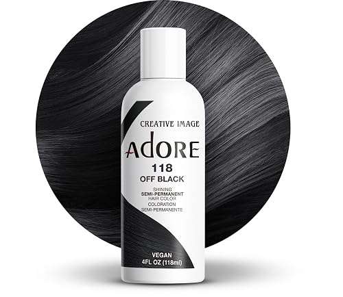 Adore Semi Permanent Hair Color (118 Off Black) | Vegan & Cruelty-Free Black Hair Dye | No Ammonia, No Peroxide, No Alcohol | 4 Fl Oz Beauty & Personal Care Adore