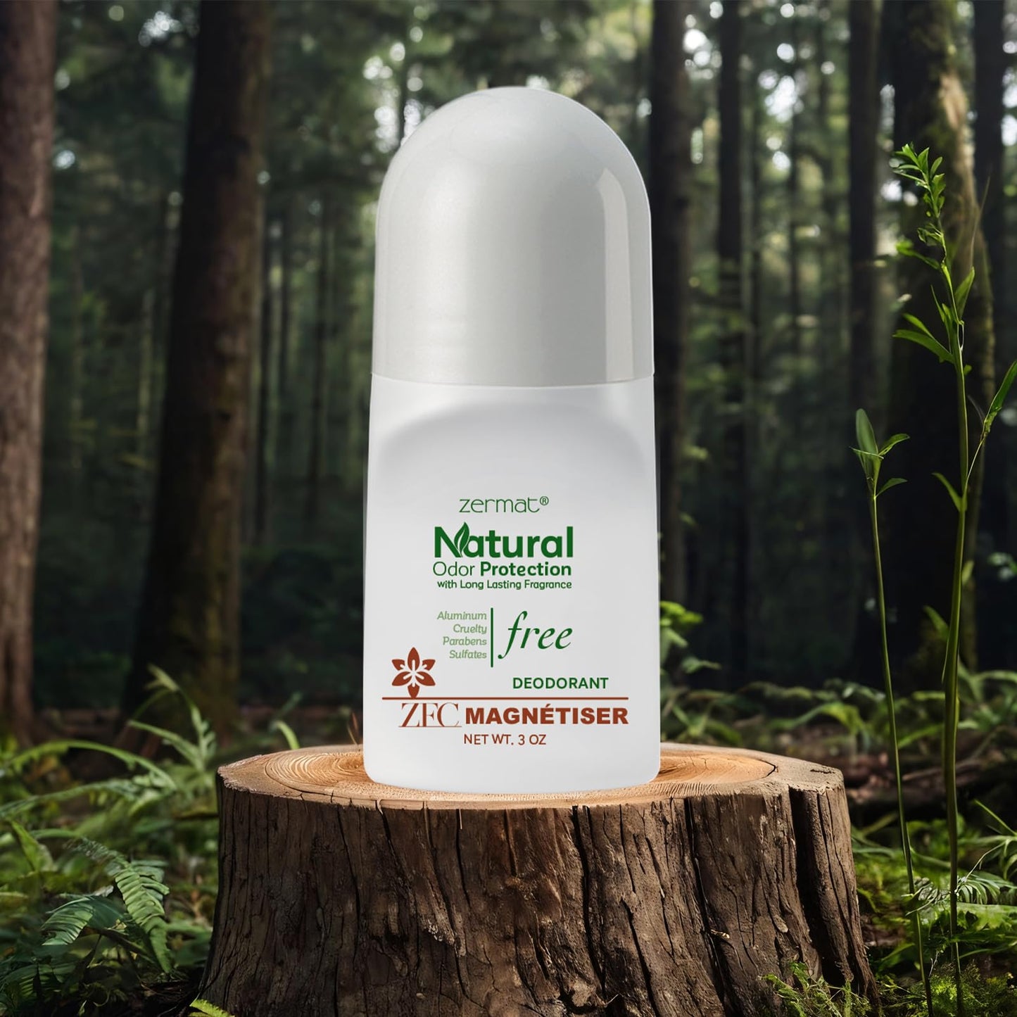 Zermat Senzuel Magnétiser, Natural Roll-On Deodorant, 3 Oz. Beauty and Personal Care Zermat