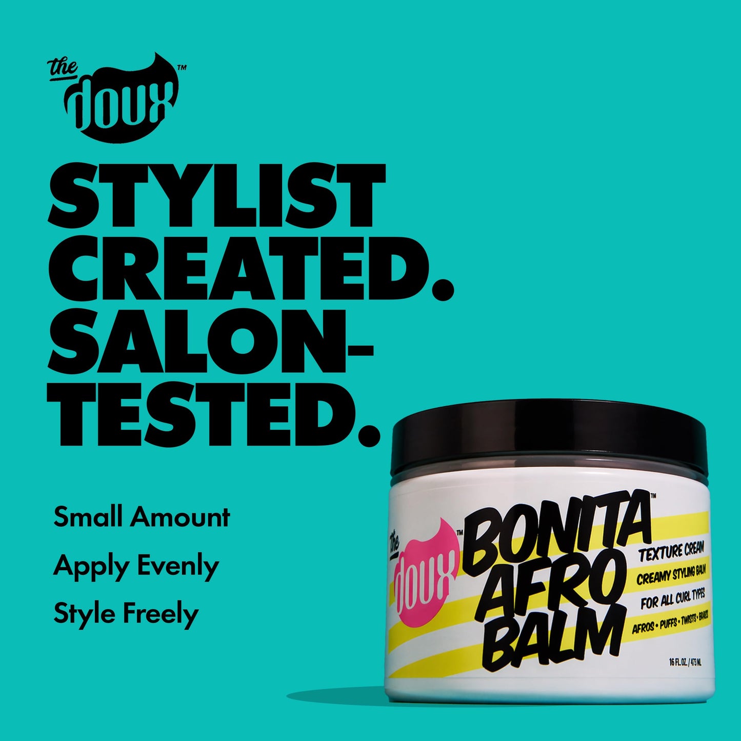 The Doux BONITA AFRO BALM - Texture Styling Cream - Pomade for Women and Men - Add Shine, Softness, and Moisture to Your Curls - Flyaway Hair Tamer Beauty & Personal Care The Doux