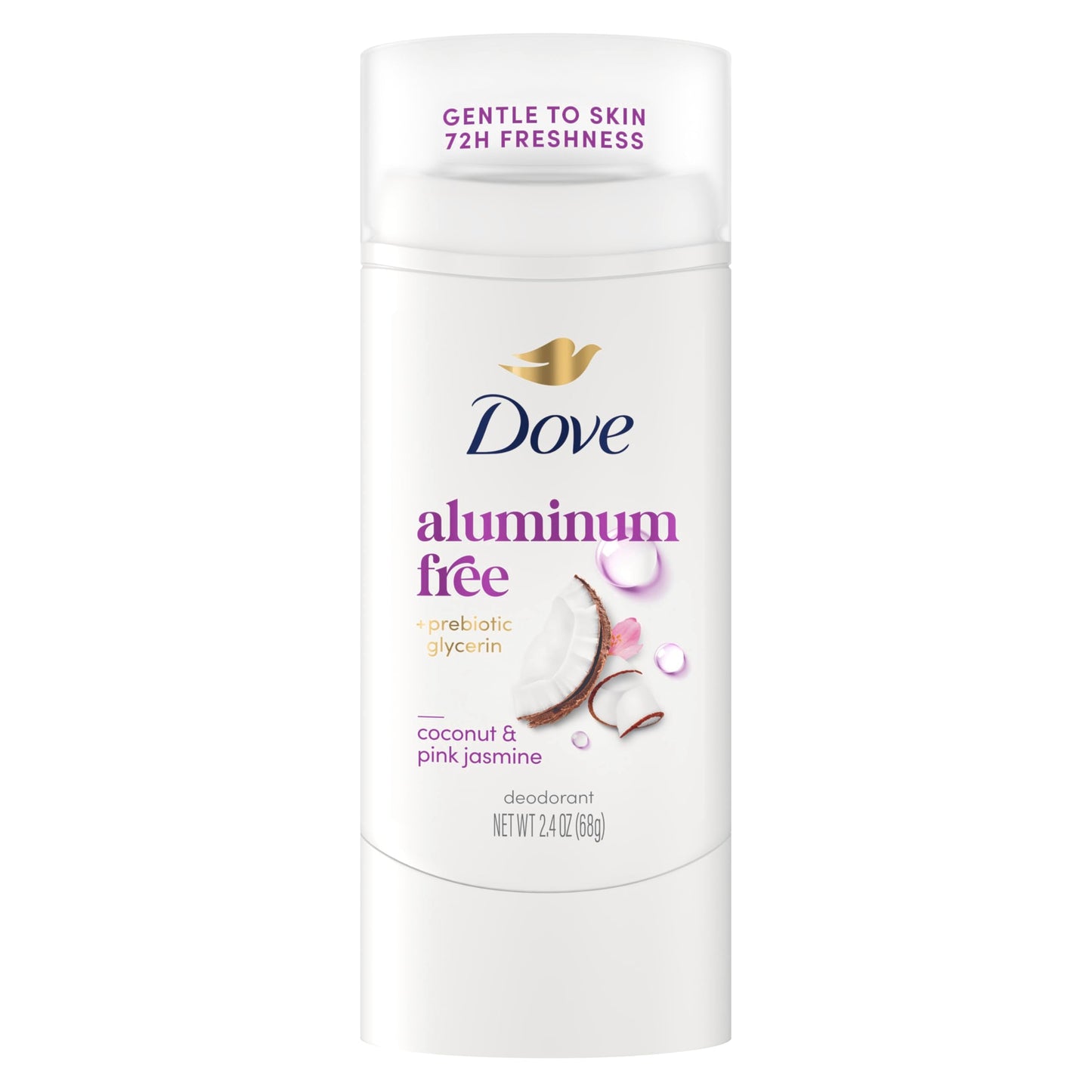 Dove Deodorant Stick for Women, Aluminum Free, 72H Odor Protection, Coconut & Pink Jasmine, 2.4 Oz Beauty and Personal Care Dove Default Title