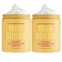 Body Prescriptions Men’s Exfoliating Body Scrub - Ultimate Skin Cleansing Wash in Jar with Twist-Top Lid, For All Skin Types, 21 Ounce (Pack of 2) Beauty & Personal Care Body Prescriptions