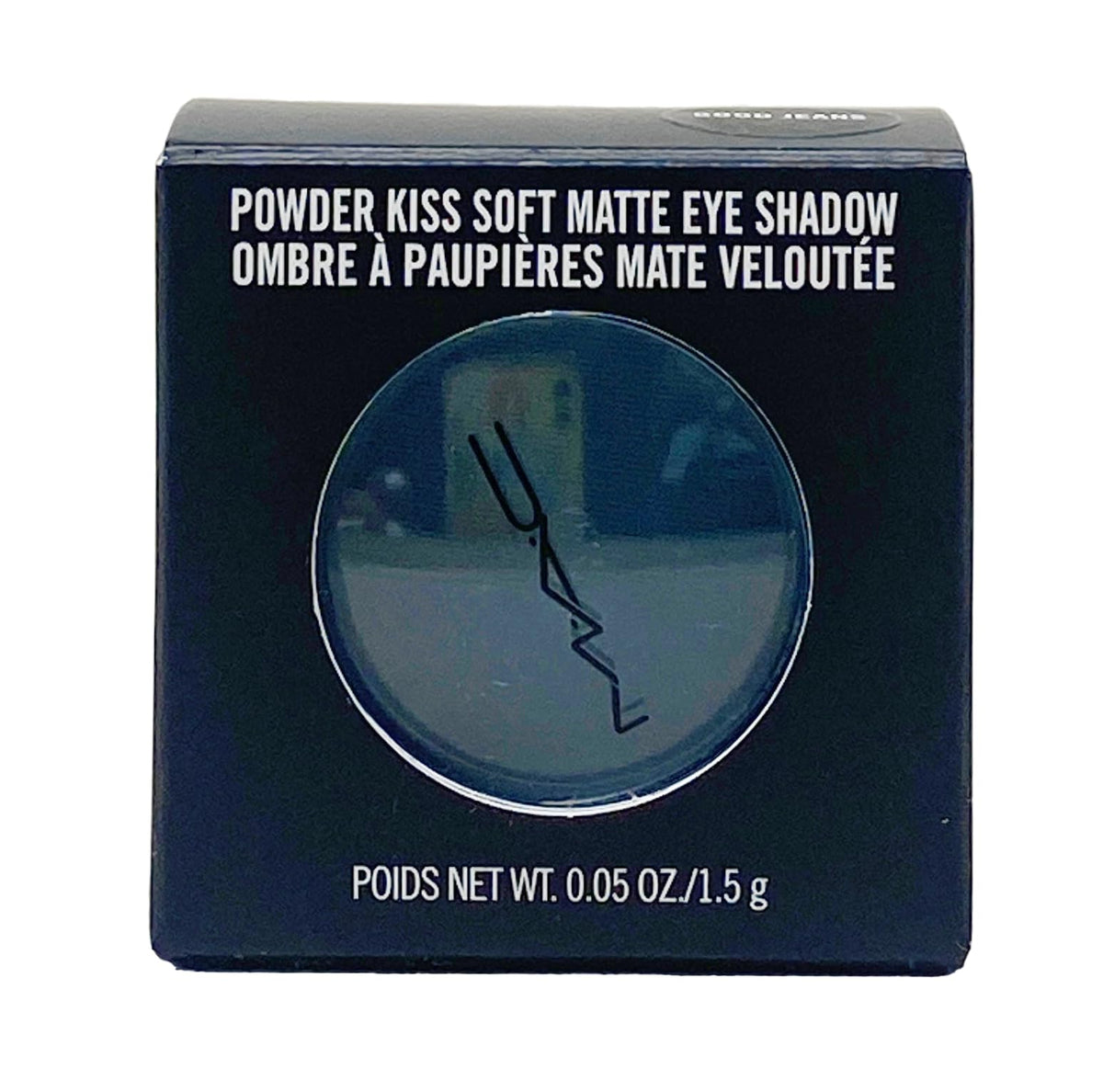 MAC Cosmetics Powder Kiss Soft Matte Eye Shadow - Good Jeans (Muted slate blue grey) .05 Oz / 1.5 g Beauty & Personal Care MAC