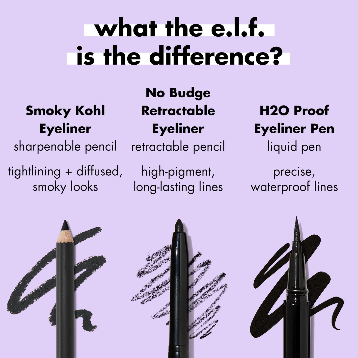 e.l.f. Smoky Kohl Eyeliner, Eye Pencil For Creating Long-Lasting, Bold, High-Pigmented Makeup Looks, Vegan & Cruelty-Free, French Roast Beauty & Personal Care e.l.f.
