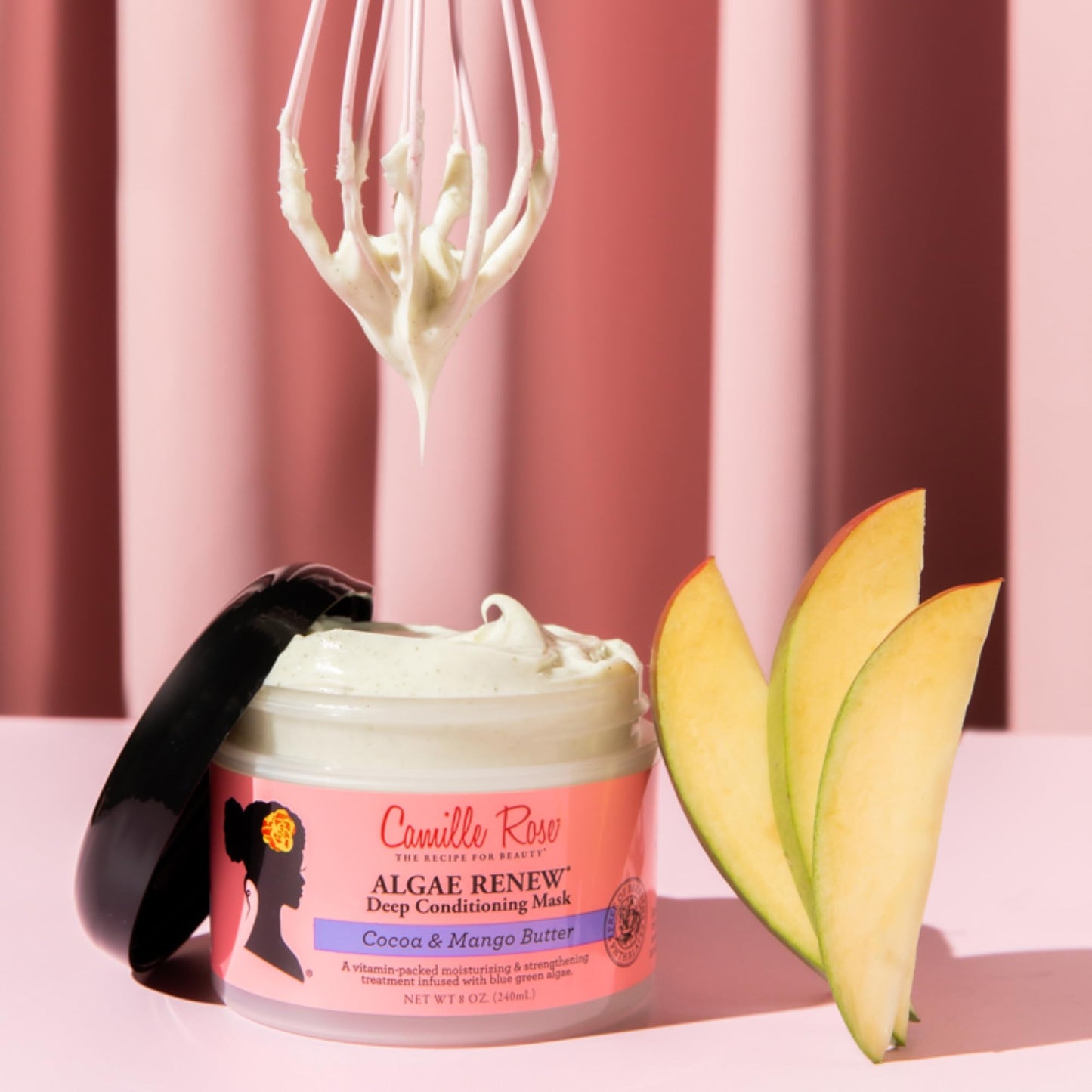 Camille Rose Algae Renew Deep Conditioning Hair Mask with Peppermint, Blue Green Algae & Mango Butter, to Strengthen and Moisturize, for All Hair Beauty & Personal Care Camille Rose