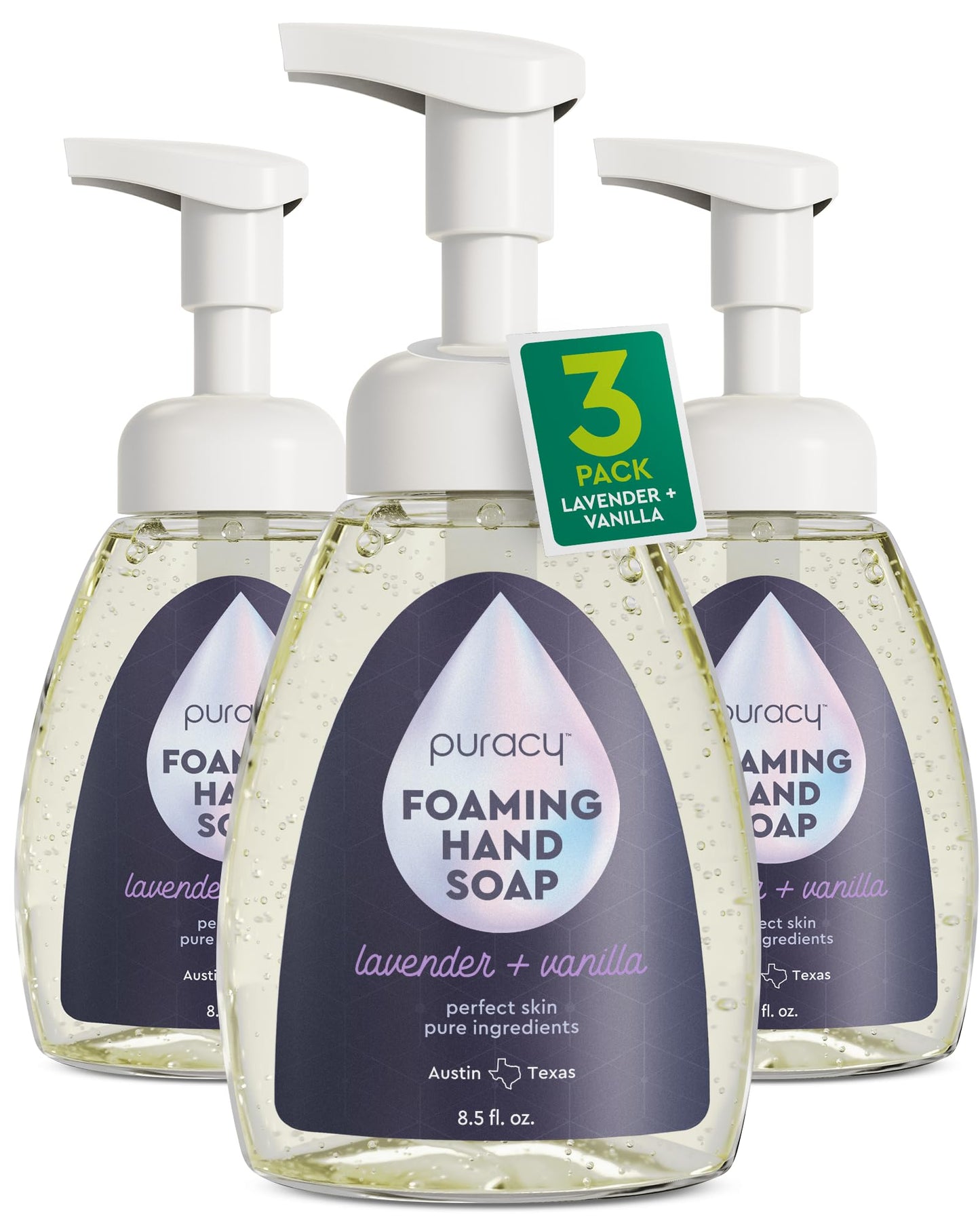 Puracy Foaming Hand Soap - Plant-Powered Natural Hand Soap As Seen on TikTok, Non-Toxic, Sulfate-Free Liquid Soap, Moisturizing Foam Handwash Liquid Beauty & Personal Care Puracy