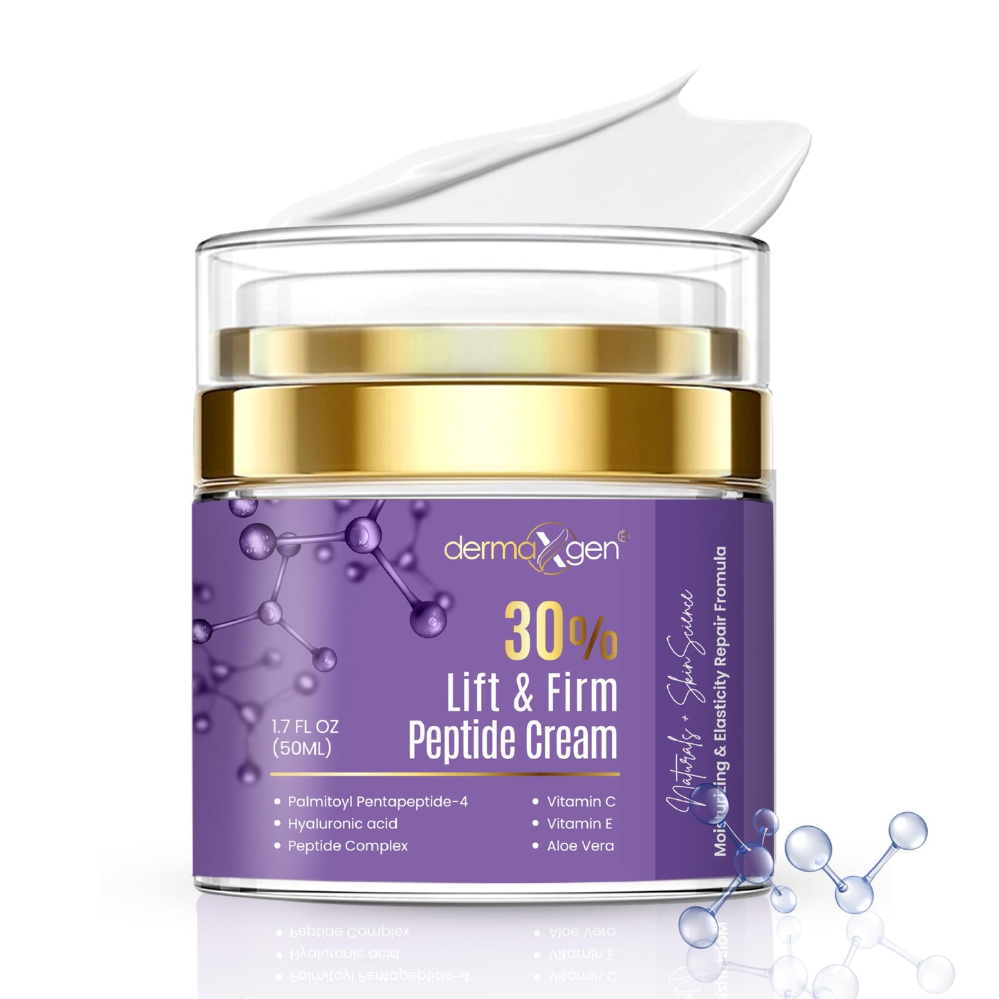 Dermaxgen 30% Lift & Firm Peptide Cream for Face - Organic Anti Aging Firming Cream for Wrinkles and Fine lines - Hydrating Formula with Matrixyl Beauty & Personal Care DERMAXGEN