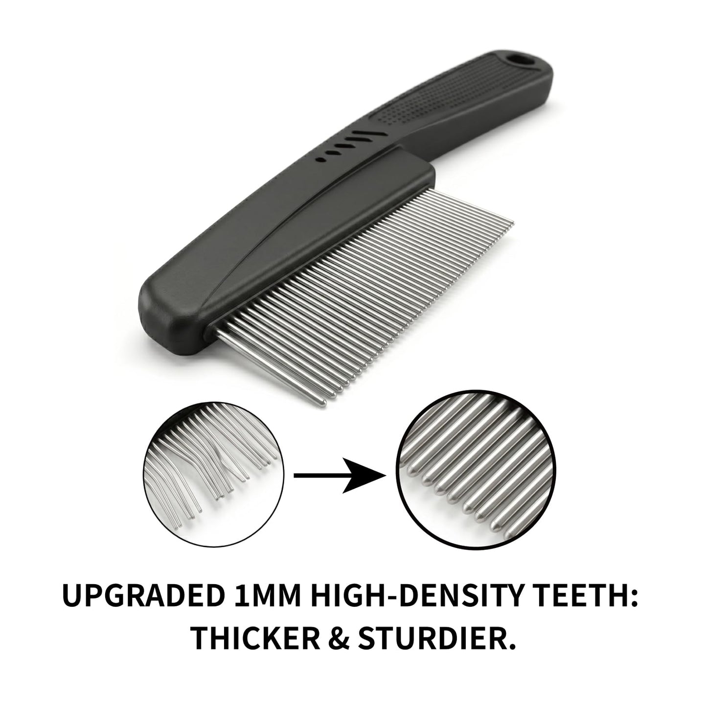 Yumflan 1.0mm Fine Tooth Stainless Steel Dandruff Comb for Adults Kids Beauty and Personal Care yumflan
