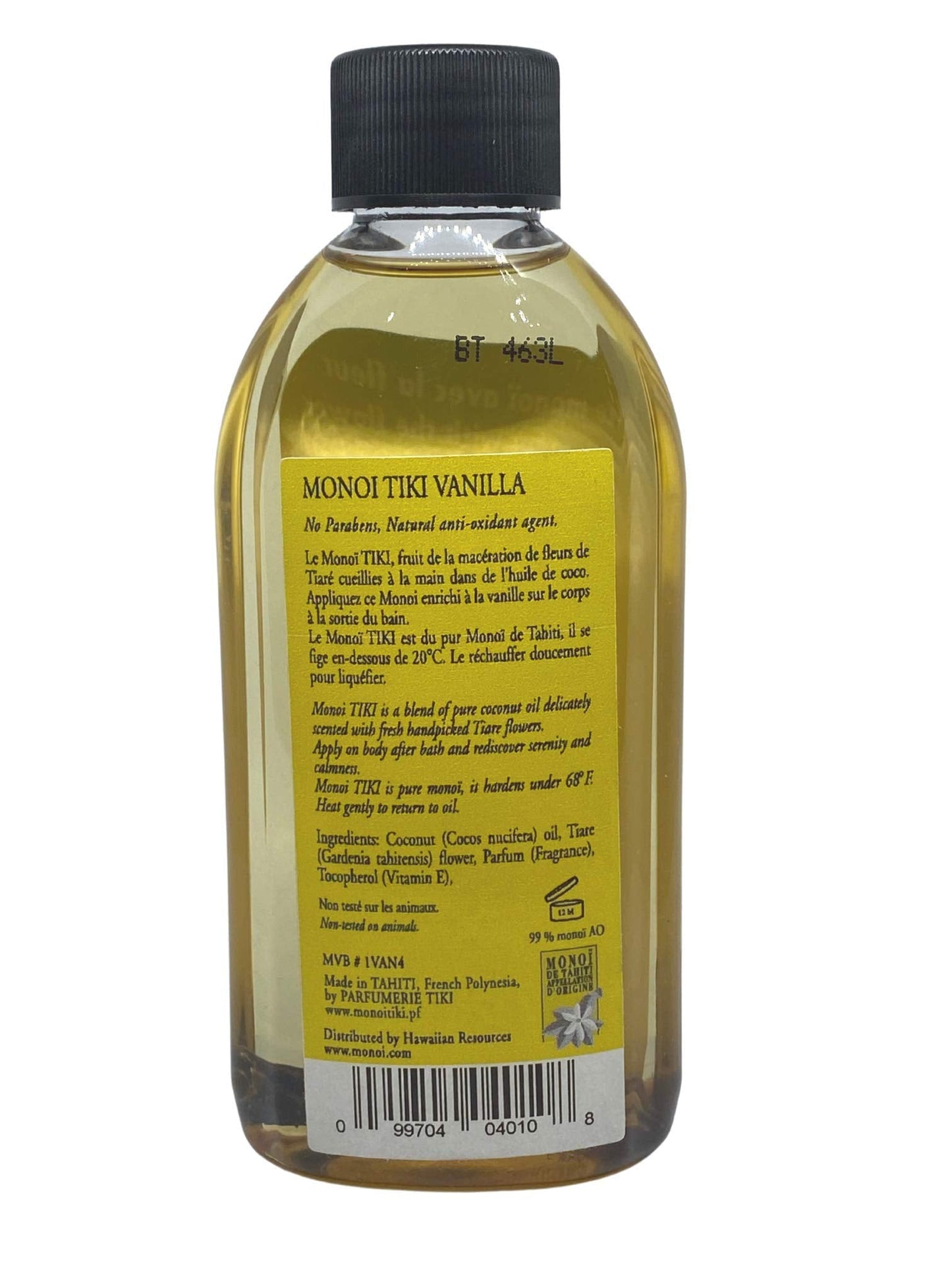 Monoi Tiare Tahiti Coconut Oil Vanilla - 4 Oz, Pack of 2 Beauty & Personal Care Monoi Tiare Tahiti