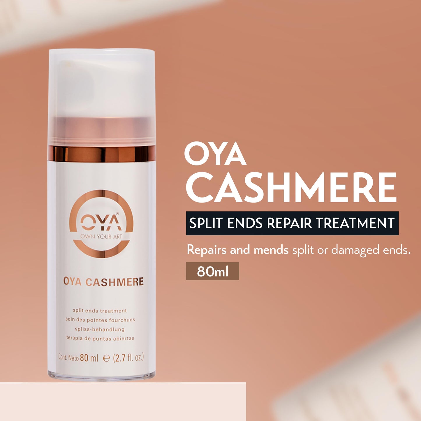OYA Cashmere Split End Repair Cream - Highly Concentrated Treatment for Dry, Damaged & Color-Treated Hair - Repairs Bonds, Controls Frizz Beauty & Personal Care OYA