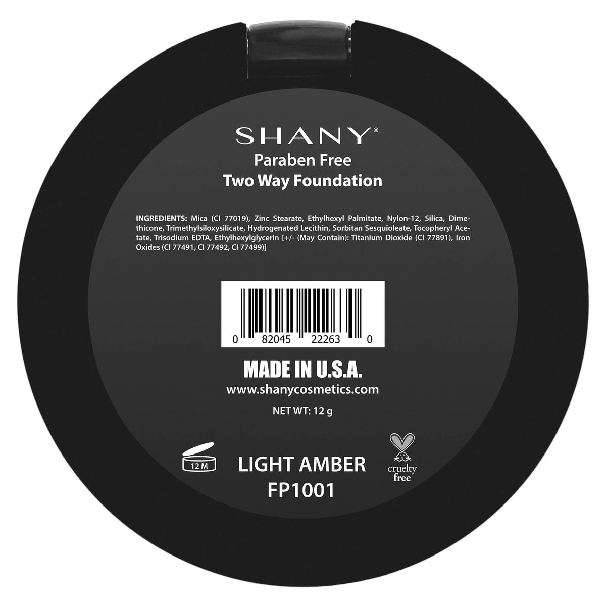 SHANY Two Way Foundation, Oil - Free, Talc Free, Wet/Dry - LIGHT AMBER Beauty & Personal Care SHANY
