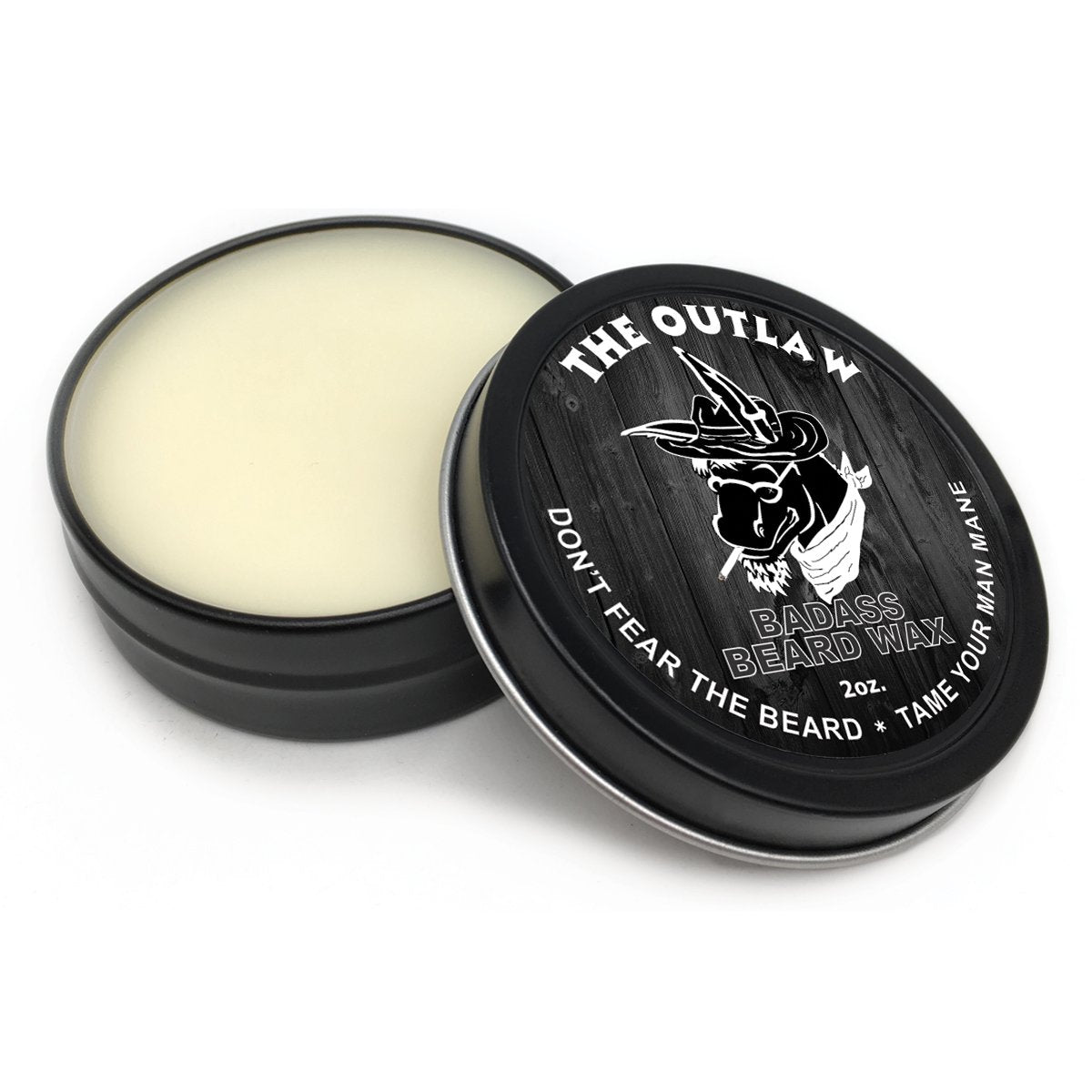 Badass Beard Care Beard Wax for Men - The Outlaw Scent 2 oz - Shea Butter Argan Jojoba Beeswax - Tobacco Vanilla Black Pepper - Medium Hold Beard Beauty and Personal Care Badass Beard Care