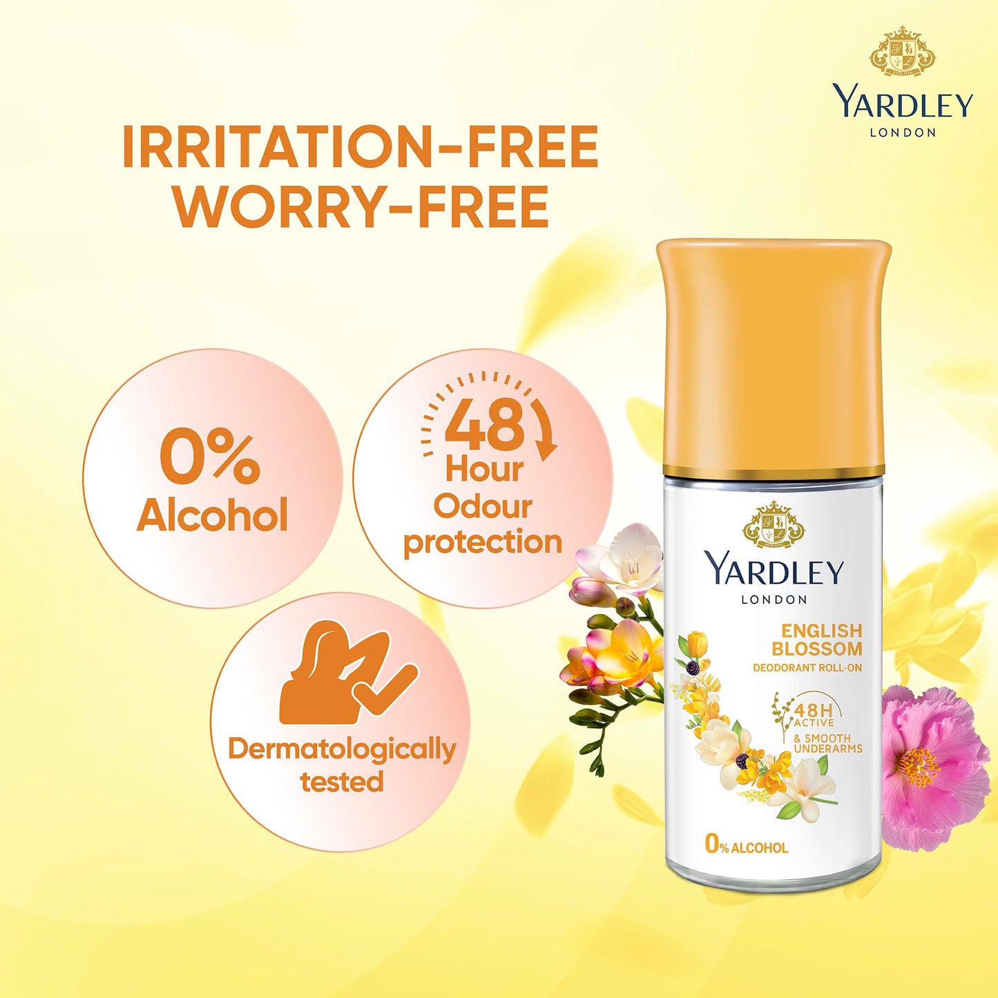 Yardley English Blossom Deodorant Roll-On 50Ml Beauty and Personal Care Yardley