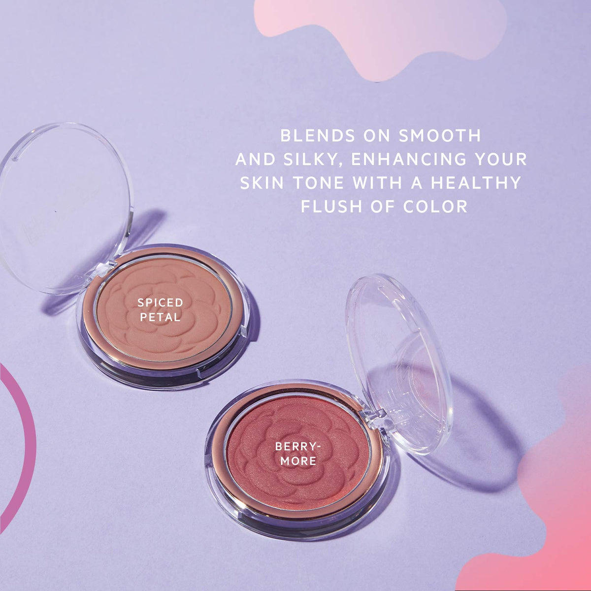 Flower Beauty Pots Powder Blush Smooth Silky Skin Tone Enhancing Soft Satin Finish Makeup, Wild Rose, 0.21 Oz