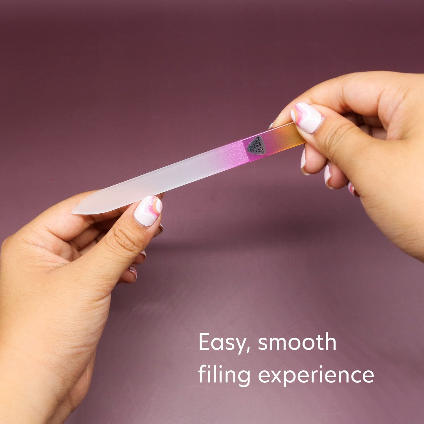 Bona Fide Beauty Czech Glass File Set - 5 Piece Crystal Nail Files (Multicolor). Reusable Bulk Nail Files from The EU. Beauty & Personal Care BONA FIDE BEAUTY