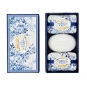 Portus Cale Gold & Blue Collection Fragranced Soaps Set (3 x 150g) luxury Floral Aroma Pink-Pepper and Jasmine Paper Wrap Beauty & Personal Care Portus Cale