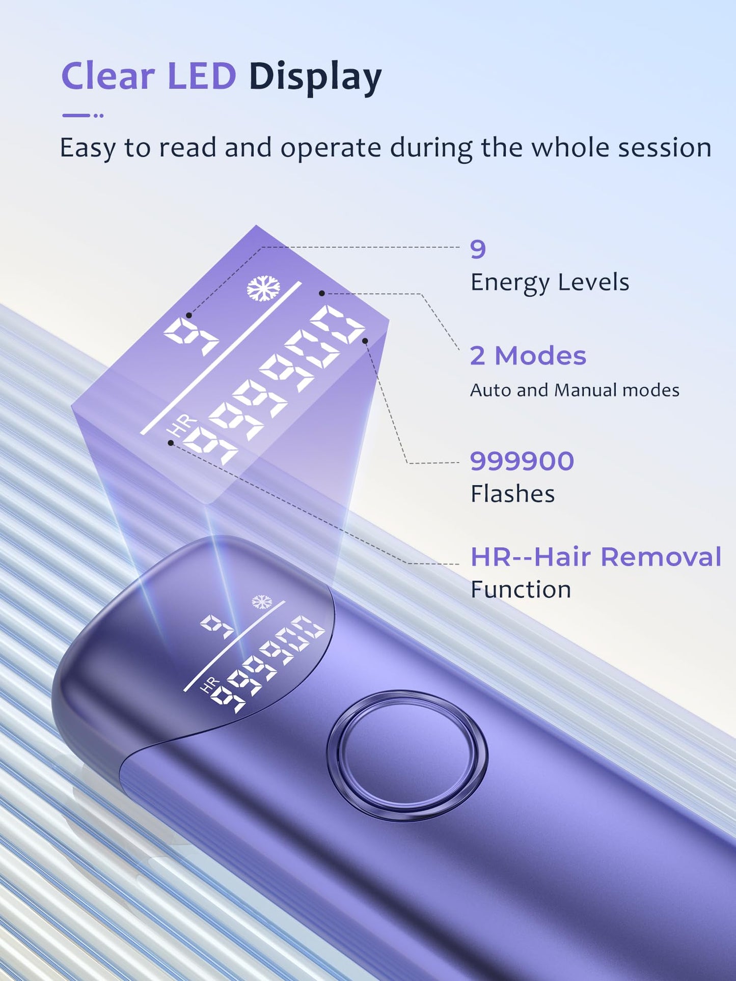 Laser Hair Removal Ubroo IPL Hair Removal Device with 5? Ice Cooling,Hand-held Hair Removal Device Laser Hair Removal for Women and Men,Reduce Hair Beauty and Personal Care Ubroo