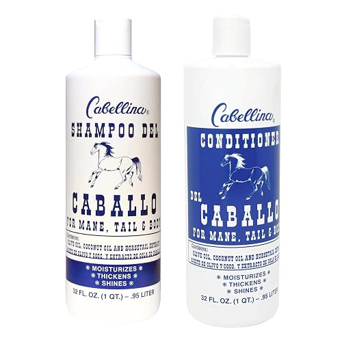 Cabellina Shampoo and Conditioner del Caballo, Enhance Volume and Shine with Horsetail Plant Extract, All Hair Type, 32 FL Oz Each, 2 Bottles Beauty & Personal Care Cabellina