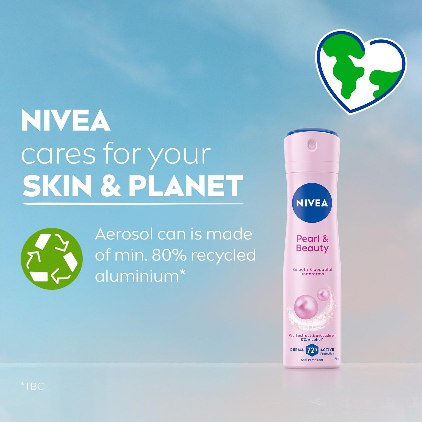 Nivea Pearl Beauty Spray Female Deodorant, 150 ml Beauty & Personal Care NIVEA