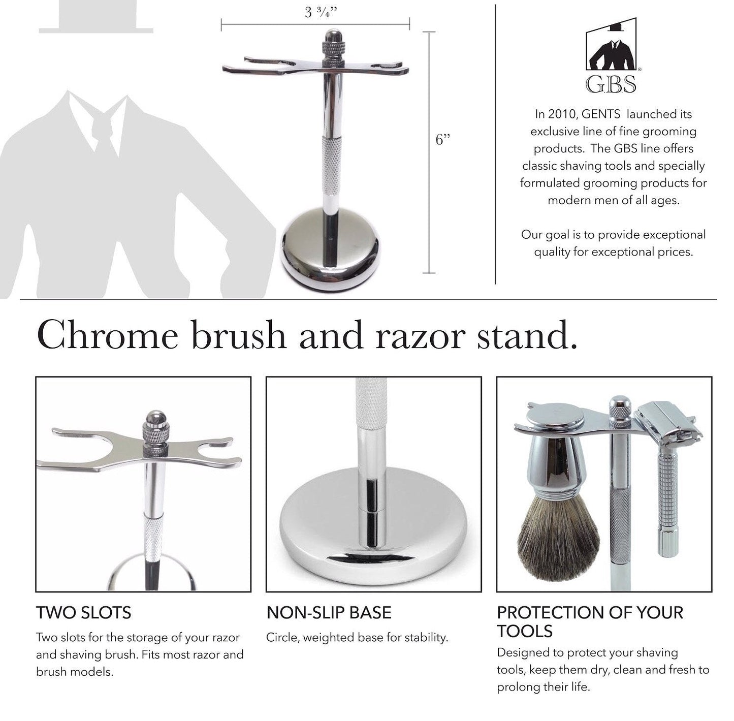 G.B.S Men’s Grooming Shaving Set 9 Pieces, Butterfly Razor, Bowl with Soap, Cologne, Synthetic Bristle Brush and Razor Chrome Stand Aftershave Shower Beauty and Personal Care G.B.S