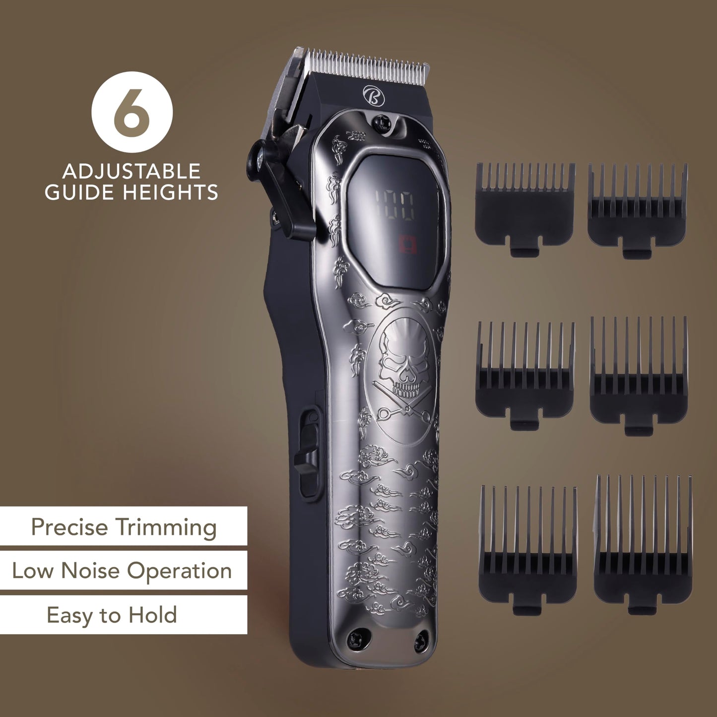 Bally - Hair & Beard Trimmer, Total Fitness High-Performance, Precision Stainless Steel Blades, Rechargeable with LED Display Beauty and Personal Care Bally