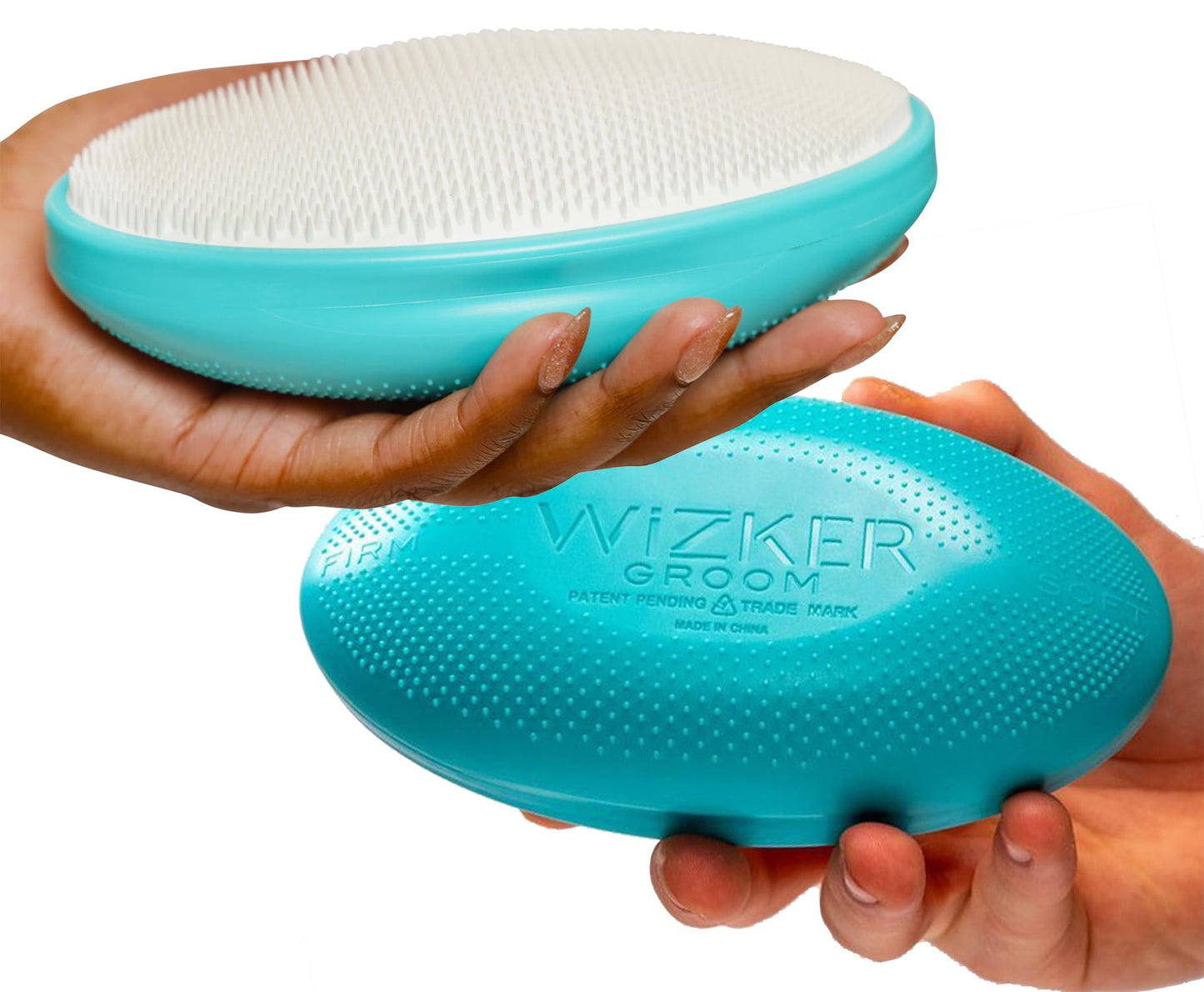WIZKER® Premium Ingrown Hair Exfoliating Brush: Soft + Firm Face Body Scrubber, Sensitive Skin Exfoliator, Prevents Razor Bumps, Shave, Laser, Wax Beauty & Personal Care WIZKER