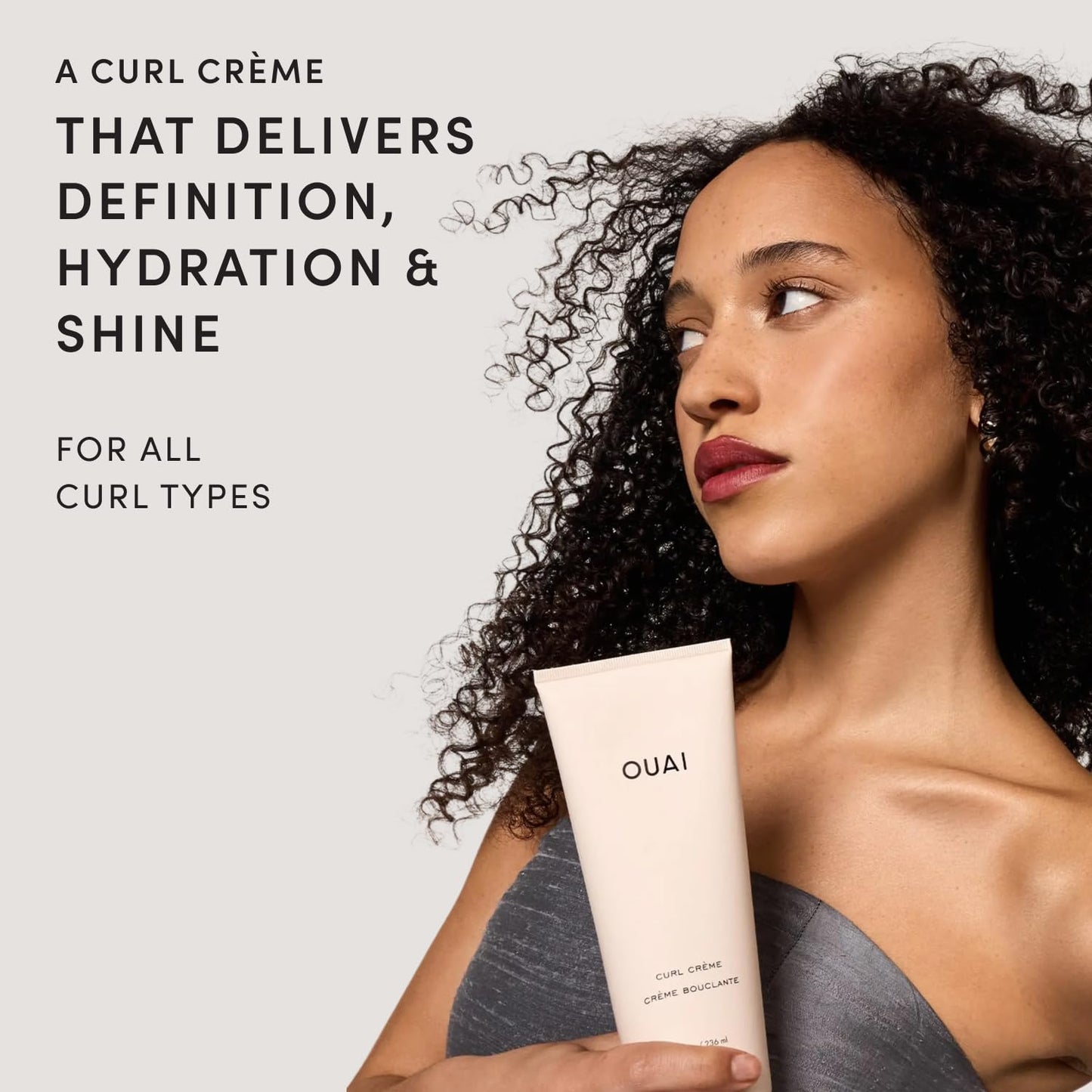 OUAI Curl Cream - Curl Defining Cream with Chia & Linseed Oil - Enhances Definition, Hydration & Shine - Tames Frizz & Protects from Humidity Beauty & Personal Care OUAI