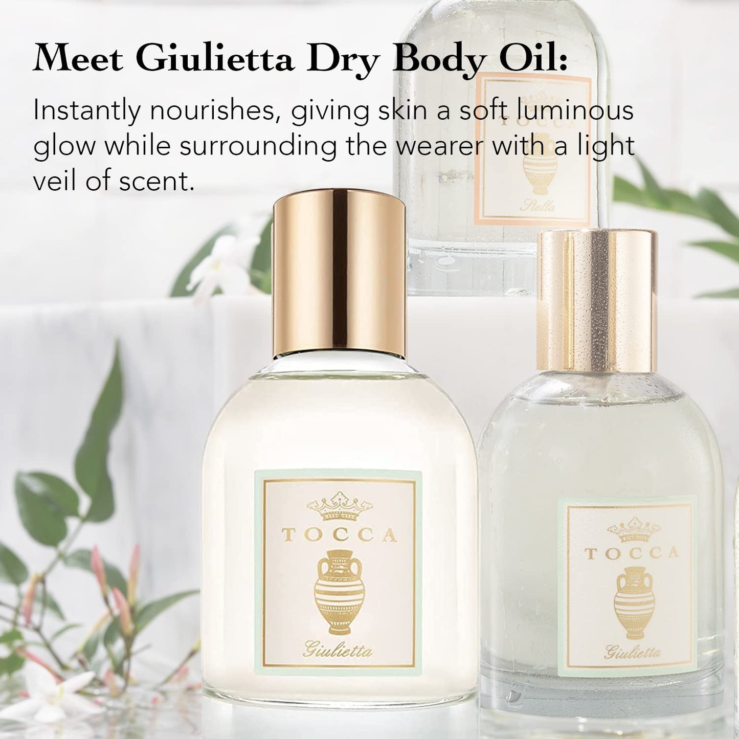 Tocca Giulietta Scented Dry Body Oil, 3.4 Fl Oz - Olio Sublime Profumato Body Fragrance Featuring Pink Tulips, Green Apple & Vanilla Orchid Beauty & Personal Care Tocca