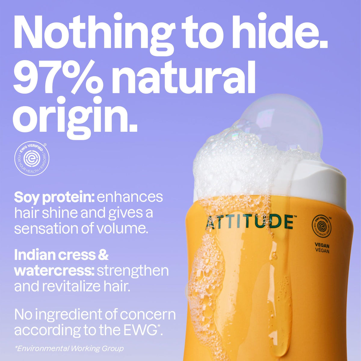 ATTITUDE Volumizing Shampoo for Fine, Thin Hair, EWG Verified, 16 Fl Oz