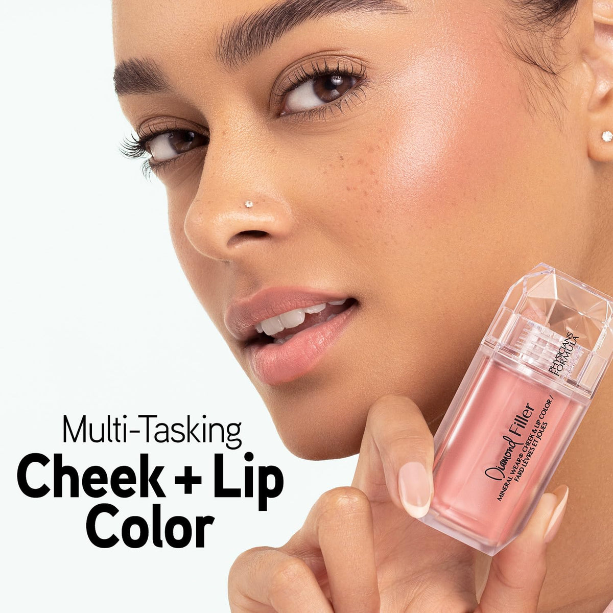 Physicians Formula Mineral Wear®Diamond Filler Cheek & Lip Color, Serum-to-Cream Multi-Use Liquid Blush Formula, Plumps & Smooths for Fuller Looking