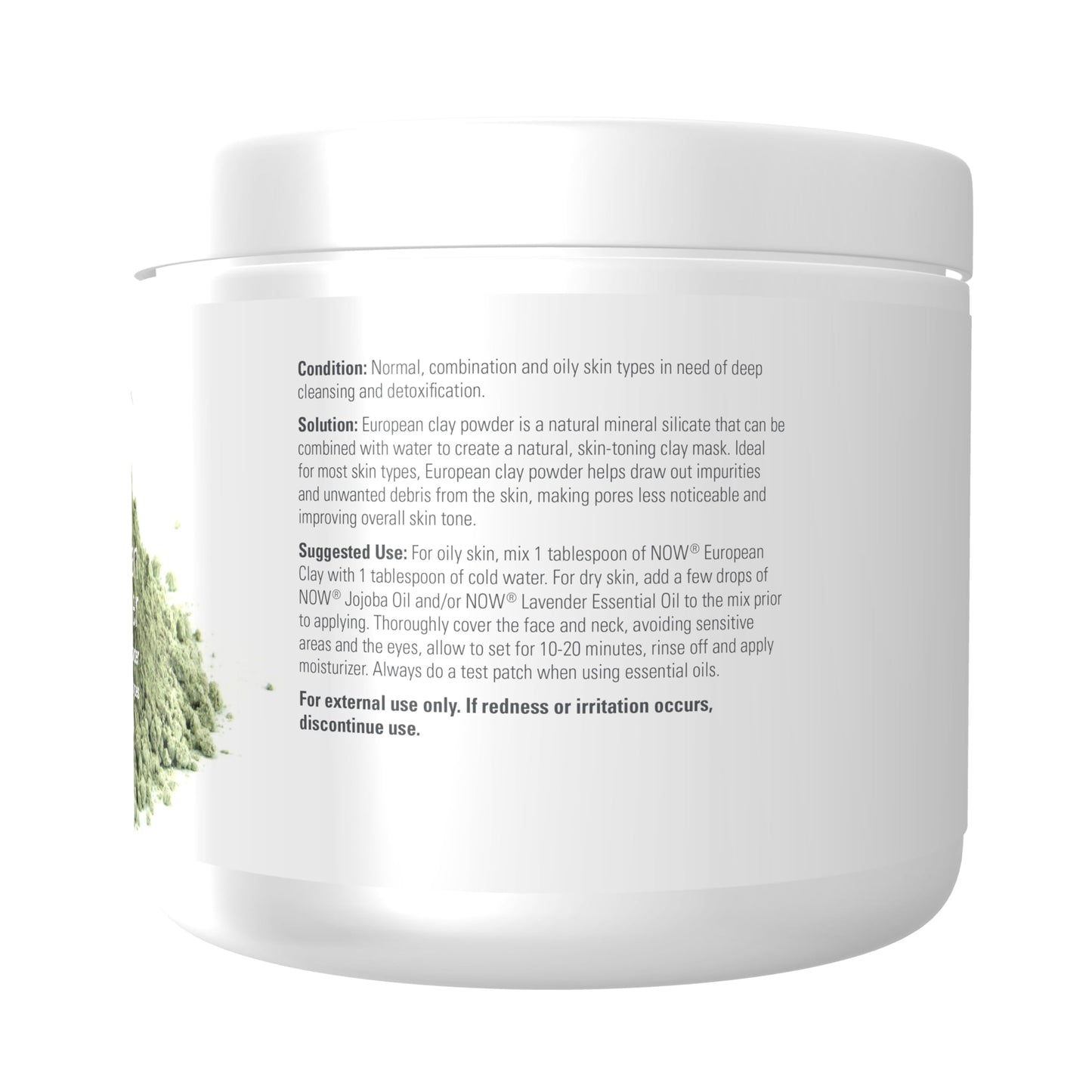 NOW Solutions, European Clay Powder, Pure Powder for a Detox Facial Cleansing Mask, 6-Ounce Beauty & Personal Care NOW Foods