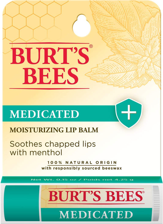 Burts Bees Medicated Moisturizing Lip Balm Blister by Burts Bees for Unisex - 0.15 oz Lip Balm (I0082797) Beauty & Personal Care Burt's Bees