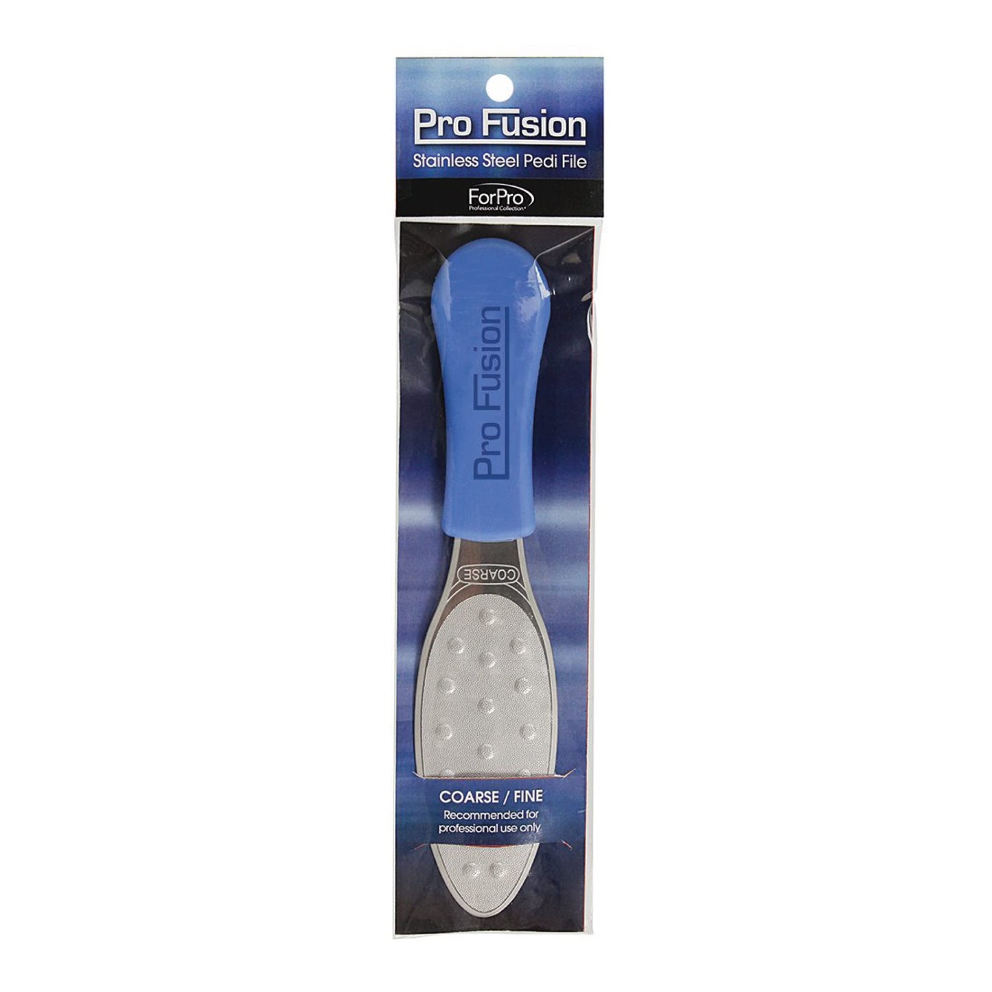 ForPro Pro Fusion Stainless Steel Pedi File - Coarse, Double-Sided Professional Quality - Blue Handle Pedicure File for Heels and Feet - 8.25” L Beauty & Personal Care ForPro Professional Collection
