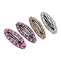 4 Pcs Shiny Rhinestone Snap Hair Clip Simple Fashion Alloy BB Clip Side Clip Hair Pins Hair Barrettes Women Hair Styling Accessories Beauty & Personal Care Teppylony