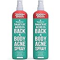 Salicylic Acid Back & Body Acne Spray, Back Acne Solution For Women And Men, Acne Body Spray with Tea Tree Oil, Fast-Drying Back Acne Spray, Fine Beauty & Personal Care TreeActiv