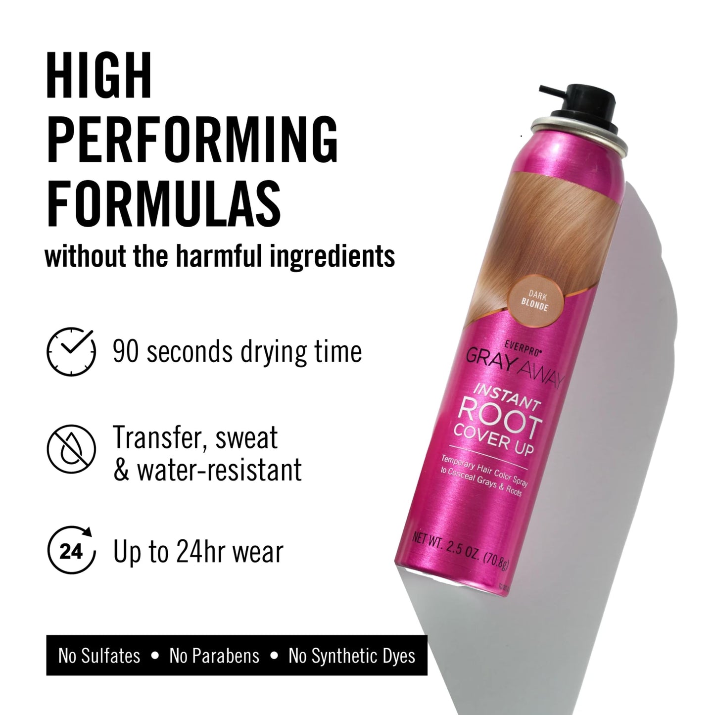 EVERPRO Gray Away Instant Root Cover Up Spray 2.5oz - Dark Blonde Beauty & Personal Care EVERPRO