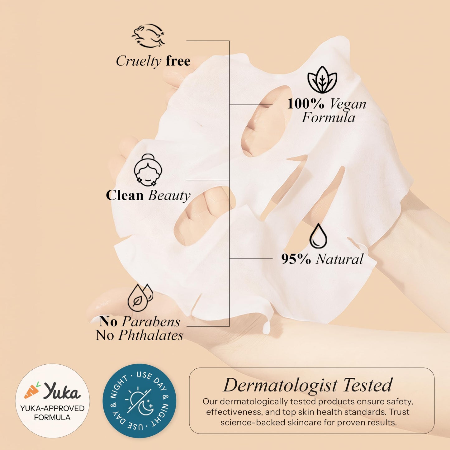 Radiant Aura Vitamin E & Vitamin C Sheet Mask - Dermatologist Tested, Anti Aging, Korean Skin Care - Deep Hydration, Softens Fine Lines, Fades The Beauty & Personal Care Radiant Aura