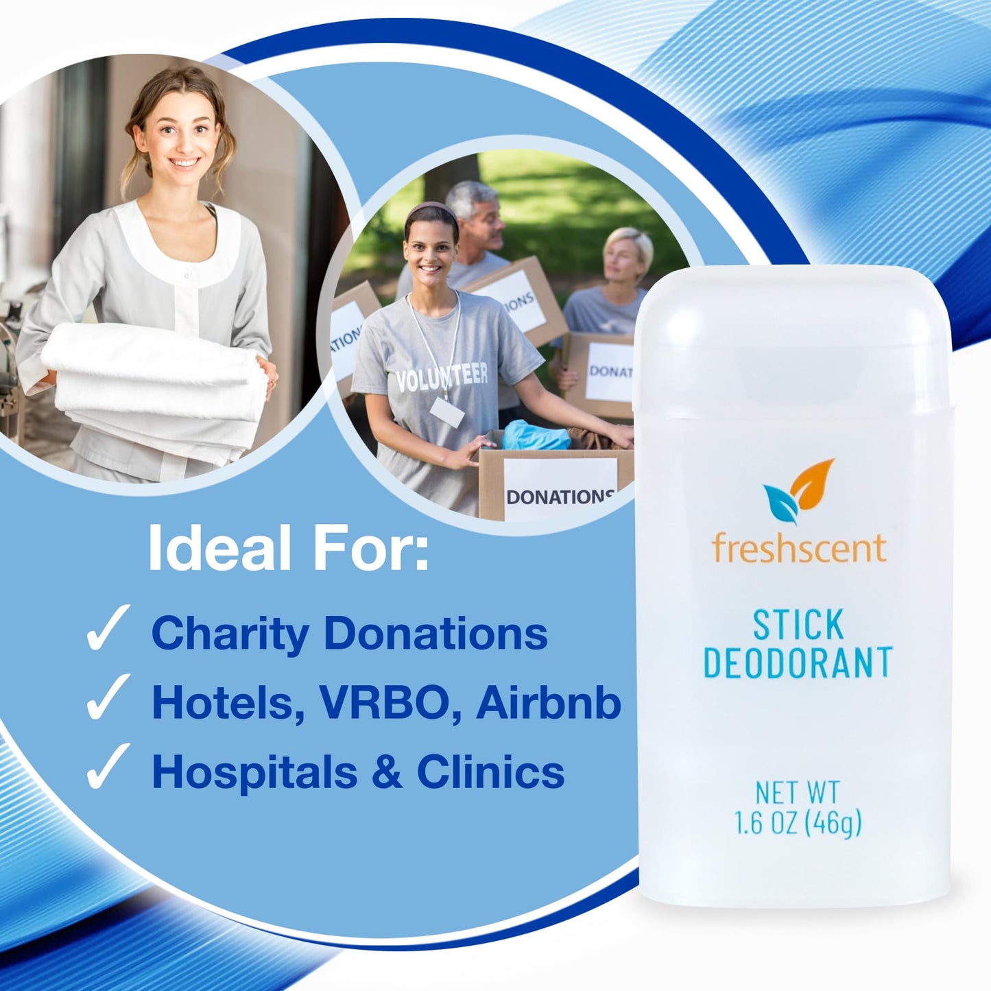 (144 Pack) Freshscent 1.6 oz. Stick Deodorant alcohol free Beauty and Personal Care Freshscent