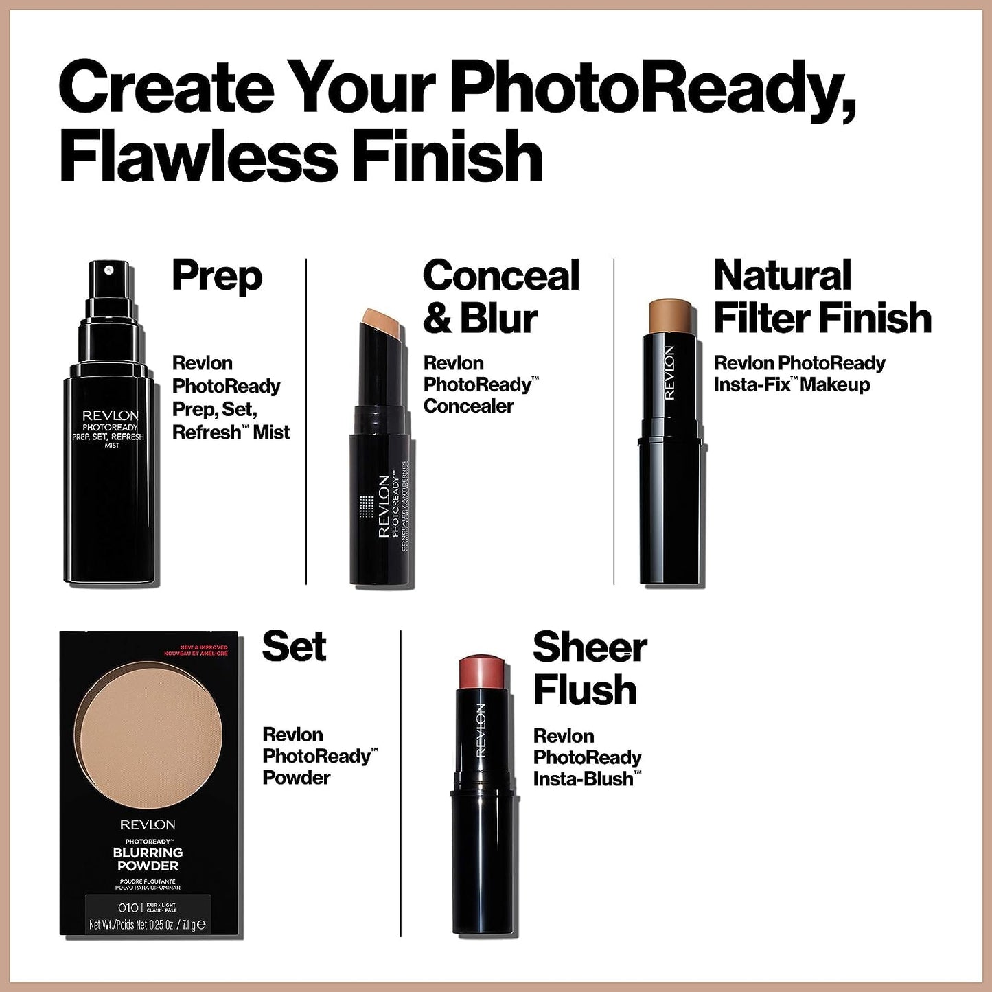Revlon PhotoReady Powder, Light Medium [020] 0.25 oz (Pack of 3) Beauty & Personal Care REVLON