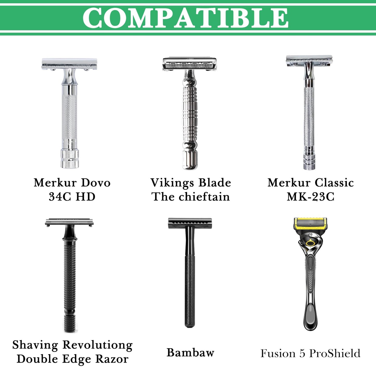 Linkidea Shower Shaving Brush Stand, Safety Razor Holder, Compatible with Vikings Blade Chieftain, Emperor Augustus Razor (Brushed Nickel) Beauty and Personal Care Linkidea