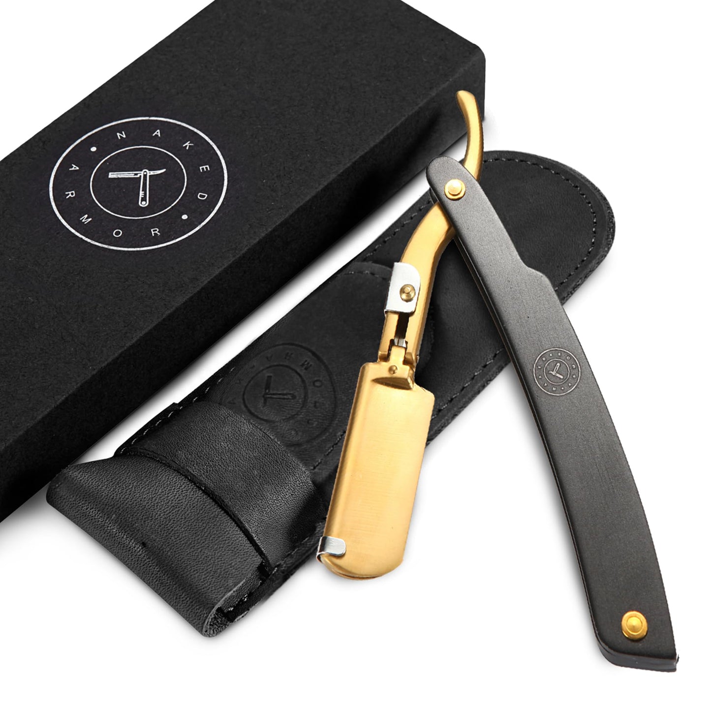 Best Shavette Straight Razor - Replaceable Blade Straight Razor, Metal Handle Shavette, No Stropping or Honing Needed, Great For Beginners, Starter Beauty and Personal Care Naked Armor